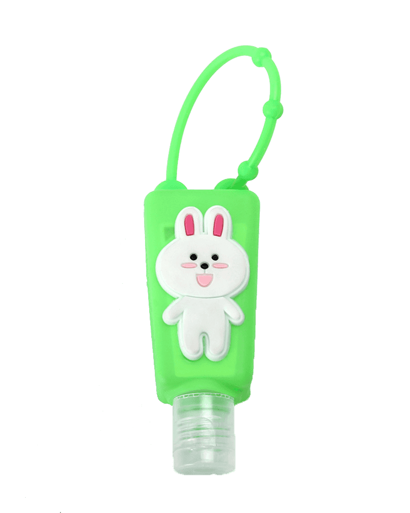 >Green Cute Cartoon 30ml Flasche Silikonhülle N4